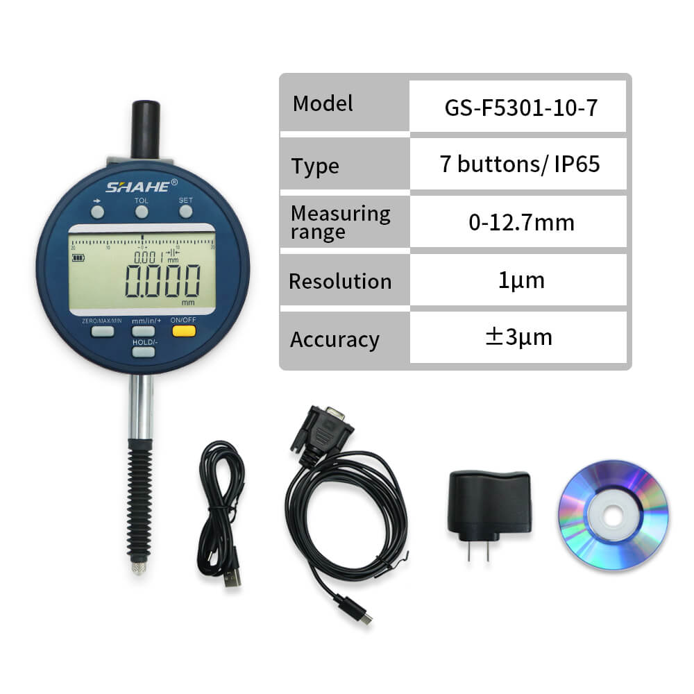 GS-F5301-7 0.001mm IP65 Digital indicator with 7 buttons