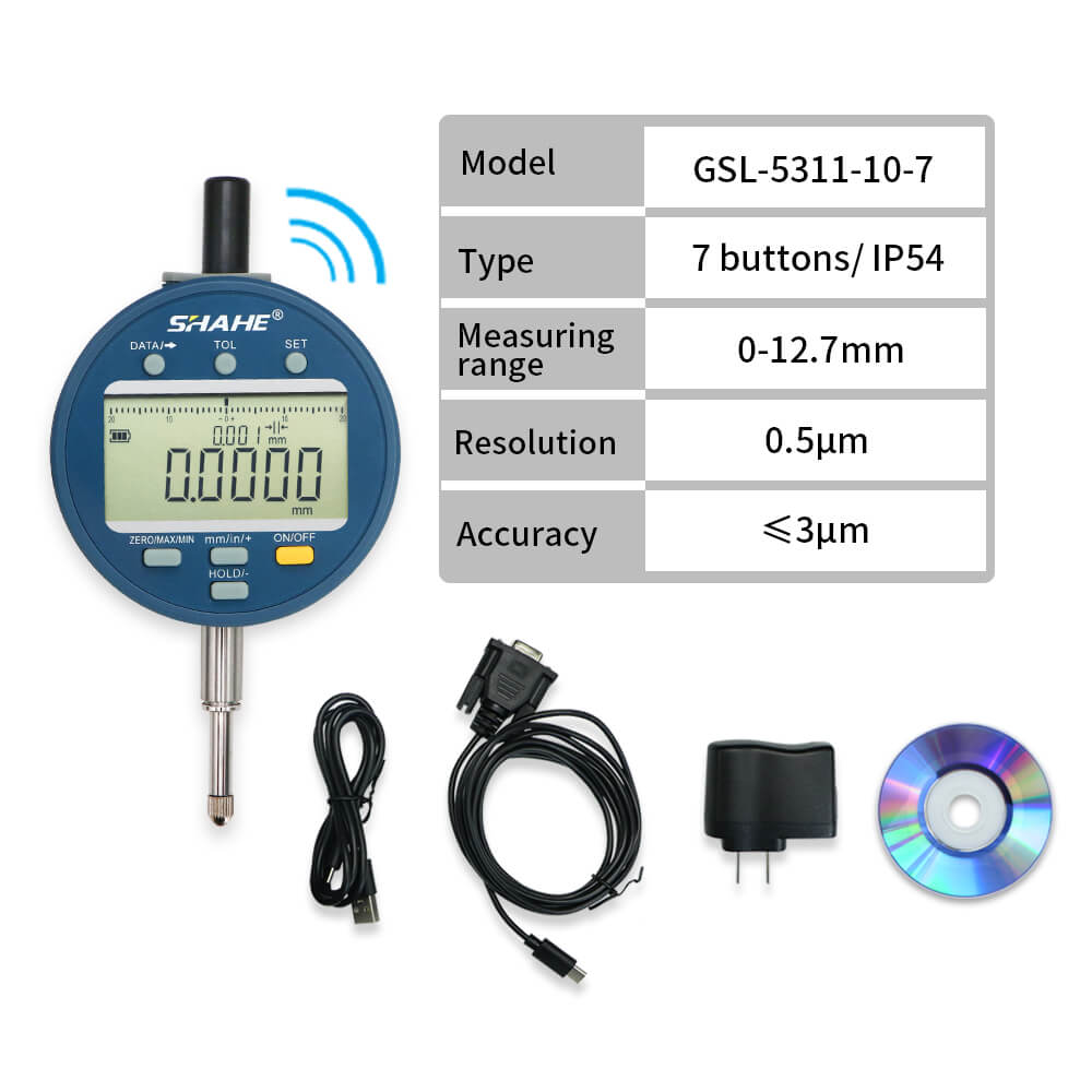 GSL-5311-7 0.0001mm Wireless Digital indicator with 7 buttons