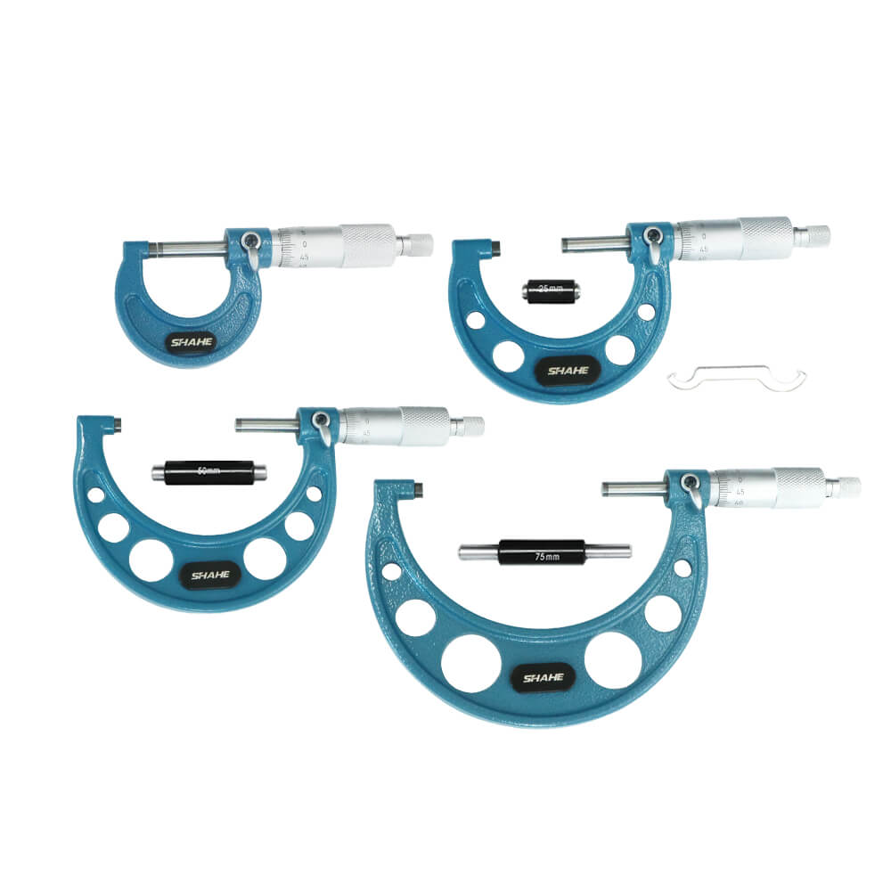 4pcs Outside Micrometer Set Wenzhou Sanhe Measuring Instrument Co.,LTD