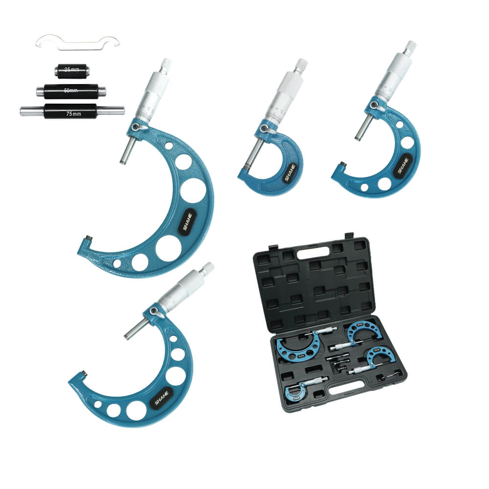 4pcs Outside Micrometer Set Wenzhou Sanhe Measuring Instrument Co.,LTD